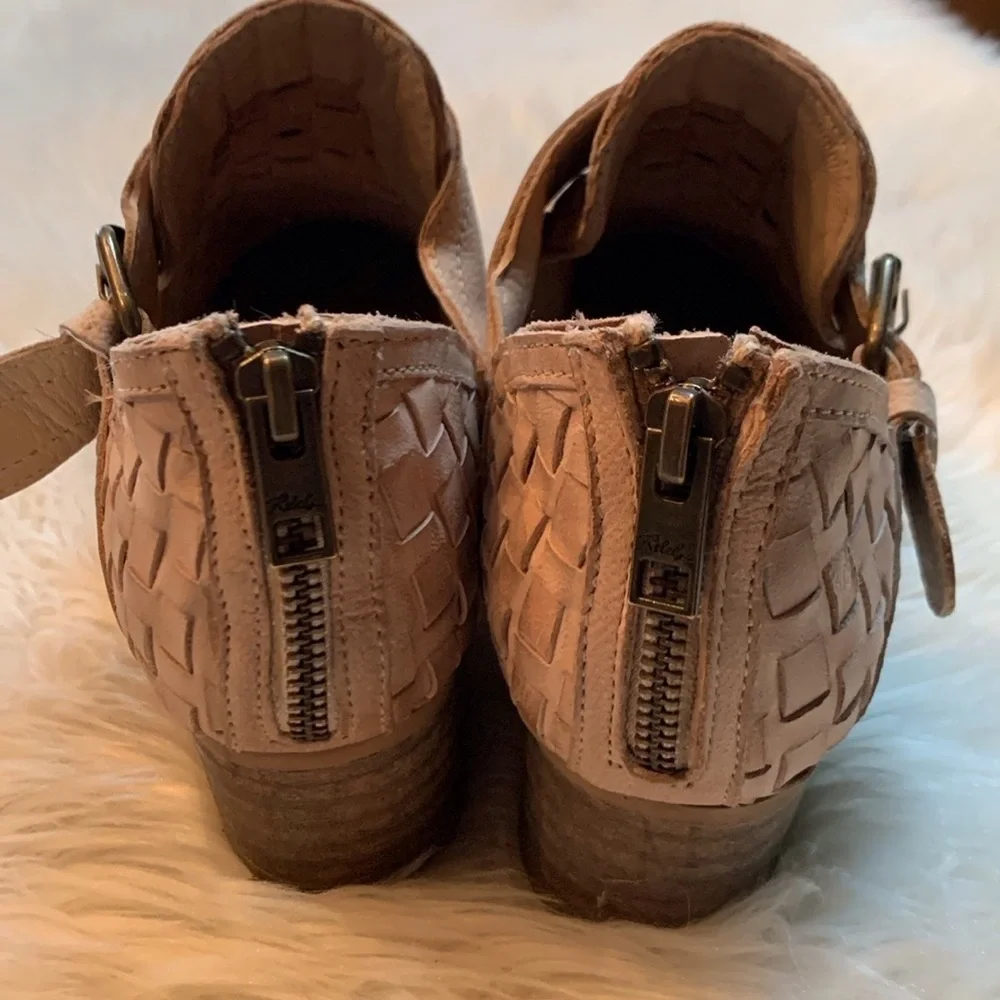 Rebels Charlie woven ankle boots Taupe leather Size 7.5